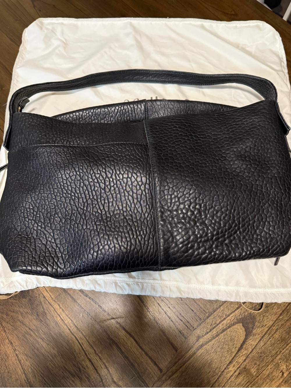 HOBO Black Textured Leather Hobo Bag
